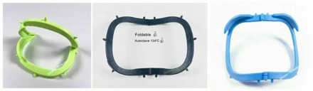 3Pcs Dental Frame Rubber Dam Sheets Light Foldable X-Ray Film Hager Style 3Colors Autoclaved 134