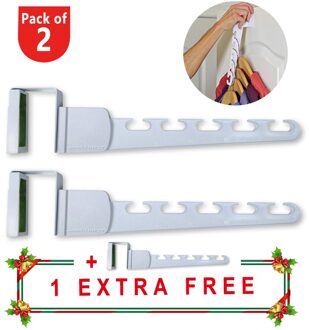 3Pcs Deur Hanger Plastic Thuis Opslag Organisator Haken Rails Slaapkamer Deur Hanger Kleren Opknoping Rack Holder Haken Voor Tassen handdoek