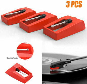 3Pcs Diamond Replacement Stylus Record Player Needle For LP Turntable Phonograph Record Player Gramophone Accessories
