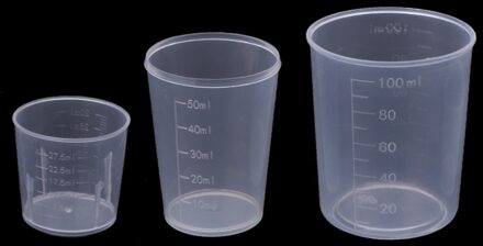 3Pcs DIY Epoxyhars Plastic Maatbekers Set 30ml 50ml 100ml Voor Handgemaakte DIY Sieraden Maken tool Epoxyhars Cup