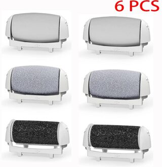 3Pcs Dull Poolse Voetverzorging Tool Heads Hard Skin Remover Vullingen Vervanging Rollen Voor Scholls Bestand Voeten Care Tool 6 stk