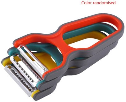 3Pcs Dunschiller Set Voor Aardappel Fruit Antislip Thuis Keuken Peeling Tool Willekeurige Kleur