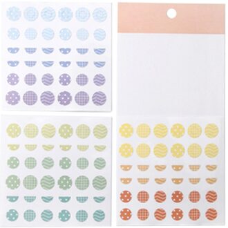 3pcs Feature Cirkel Index sticker Kalender Opmerkingen week plan datum sticker Decoratief papier sticker schoolbenodigdheden DIY Ambachten ronde