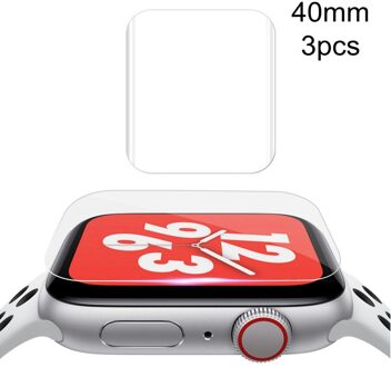 3Pcs Film Cover Voor Apple 4 3 2 1 Iwatch Smart Horloge Explosieveilige Screen Protector Volledige Dekking high Definition Anti-Shock 3stk 40mm