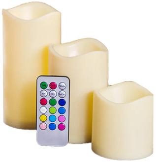 3pcs Flameless LED Candles Remote Control Battery Powered Night Lights Lamp Birthday Xmas Party Home Decor With Packaging