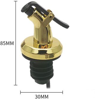 3Pcs Flessenstop Lekvrije Wijn Fles Stop Dop Wijn Schenker Tuit Stopper Dispenser Olijfolie Sproeier Keuken tool 1 stk shiny goud
