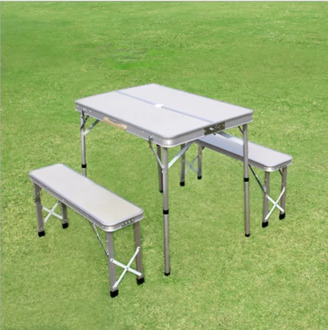 3Pcs Folding Table Desk Laptop Bed Lightweight Picnic Aluminum Alloy Camping BBQ Rain Proof Garden Sets Ultra Light Picnic Color
