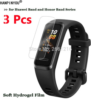 3Pcs for Huawei Honor Band 4 3 Pro B3 Lite 5 3e 4e B5 B6 A2 5i Clear Soft TPU Hydrogel Film Screen Protector (Not Tempered Glass