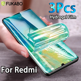 3Pcs Full Cover Hydrogel Film For Xiaomi Redmi Note 9 8 Pro 9S 7 6 5 K20 K30 10X Pro Max 5G 4G 8A 9A Screen Protector Not Glass