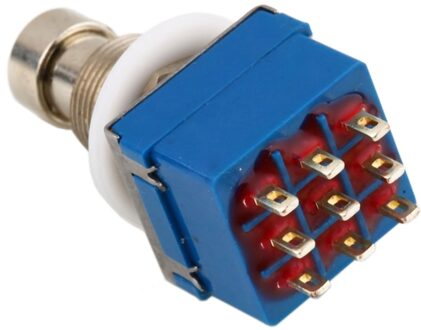 3PCS Gitaar Effecten 3PDT 9-Pin Vergrendeling Stomp Pedaal Voetschakelaar Voetschakelaar Blauw