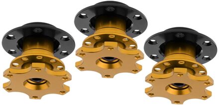 3Pcs Golden Racing Stuurwiel Quick Release Snap Off Hub Adapter Kit