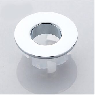 3pcs Greenspring Wasbak Trim Overloop Cover Messing Insert in Gat Ronde Caps Geborsteld Nikkel stijl 1