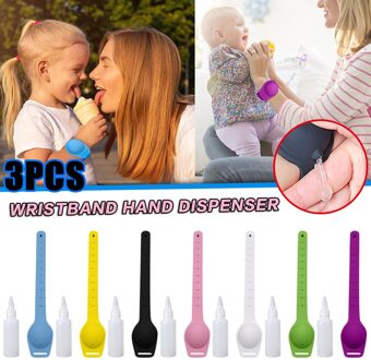 3Pcs Handdesinfecterend Doseren Draagbare Armband Polsband Hand Dispenser Wearable Wassen Handdesinfecterend Dispenser Pompen Snel