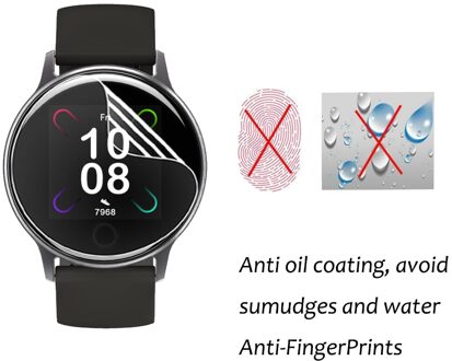 3Pcs Hd Clear 4H Anti-Scratch Film Voor Umidigi Uwatch 3S Smartwatch Screen Protector Ultra Dunne zachte Tpu Hydrogel Film Niet Glas
