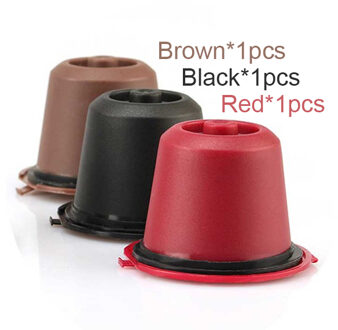 3pcs herbruikbare hervulbare nespresso Koffie zoete filter Capsule Met Lepel en borstel geen Dolce Gusto gereedschap Accessoires Nestle Cafe 3 kleuren