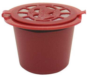 3pcs herbruikbare hervulbare nespresso Koffie zoete filter Capsule Met Lepel en borstel geen Dolce Gusto gereedschap Accessoires Nestle Cafe rood