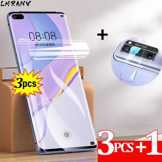 3PCS Honor 30 Pro Plus Hydrogel Film+Camera Lens Film Huawei Honor30 ProPlus Screen Protector Not Glass Anti-scratch 100D Curved Full Cover Protective Film Huavei P30 Lite P 30 Pro P40 Honor 30 30S Soft Film