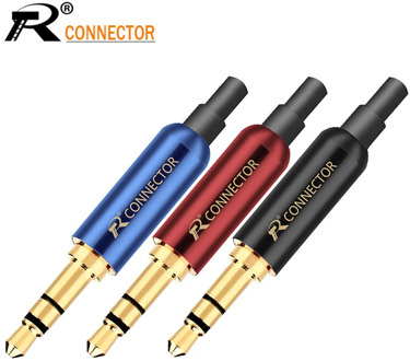 3PCS Jack 3.5mm R Connector 3Pole Gold-plated stereo 3.5mm jack DIY Earphone Adapter with Tail plug to fix cable stable