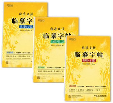 3pcs Japanese Copybook Standard Japanese Calligraphy Exercise Copybook Japanese Basic Word Sentences Handwriting Practice Book