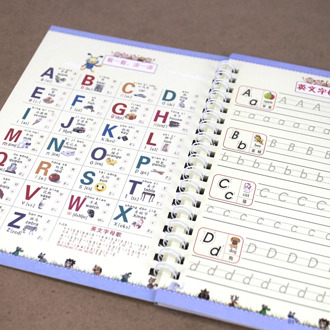 3Pcs Kids English 26 Alphabet Copybook Kid Toys Hand Groove Writing Auto Fades Educational For Children Exercise Practice Book