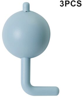 3Pcs Kind Anti-Knijpen Veiligheidsslot Punch-Gratis Baby Beschermende Ladeblokkering Huishouden Blauw