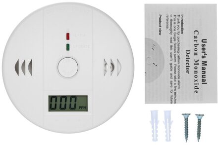 3Pcs Koolmonoxide Detector Onafhankelijke Co Gas Sensor Lcd Display 85dB Waarschuwing Alarm