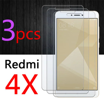 3pcs ksiomi 4x Protective Glass For Xiaomi Redmi 4 x Tempered Glas redmi4x x4 readmi xiomi Screen Protector 2.5D HD sheet Armor