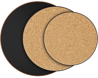 3Pcs Kurk Plant Mat Plastic Plant Mat Ronde Plaat Pad Voor Tuin, Binnenplaats, Pot Mat, indoor Outdoor En Diy Craft Project