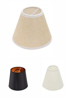3Pcs Lamp Schaduw Linnen Stof Lamp Cover Voor Kroonluchters Lichten Tafel Vloer Muur Lampen Plafondlamp Vervanging khaki