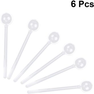 3Pcs Lange Handvat Glas Thee Lepels Servies Clear Koffie Roeren Lepels Bestek Voor Thuis Keuken Size 2