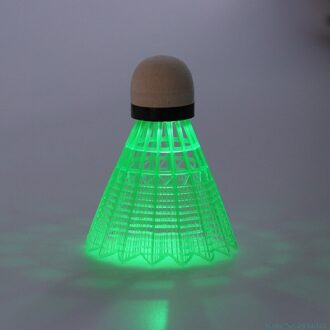 3Pcs Led Glowing Light Up Plastic Badminton Shuttles Kleurrijke Verlichting Ballen T8NC groen