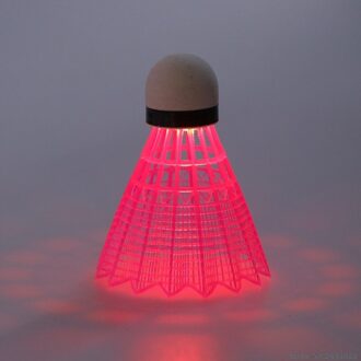 3Pcs Led Glowing Light Up Plastic Badminton Shuttles Kleurrijke Verlichting Ballen T8NC Rood