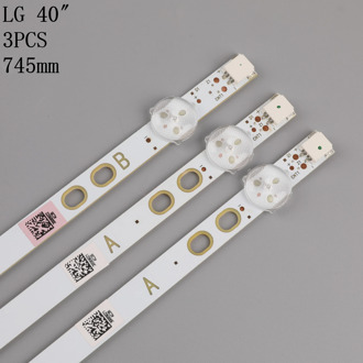 3pcs LED Lamp strip 17DLB40VXR1 LB40017 V0_05_38S for Bush VES400UNDS-2D-N11 VES400UNDS-2D-N12 Toshiba 40L3653DB 40L1653DB