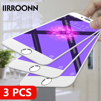 3Pcs/lot for iphone glass Protective glass iphone Full Cover Tempered Glass for iphone 6 7 8 Screen Protector For iphone 8 Plus