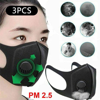 3PCS Masks Outdoor Anti Smoke Dust Air Purifying Face Mask Carbon Filter Multi Layer Protection Face Masks Facemask Mascarilla