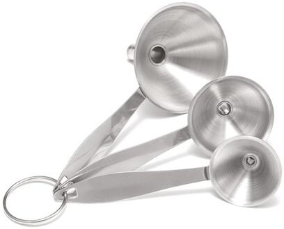 3Pcs Mini Kleine Mond Trechter Rvs Vullen Heupfles Bier Vloeistof Olie Gereedschappen Kruiden Wijn Fles Filter Trechters
