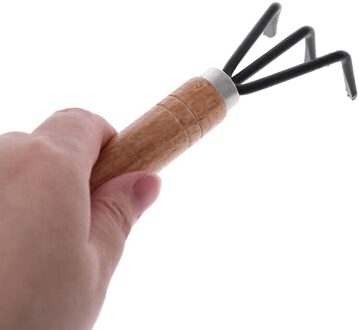 3Pcs Mini Tuin Schop Hark Spade Erramientas Bonsai Gereedschap Set Houten Handvat Voor Bloemen Potplanten