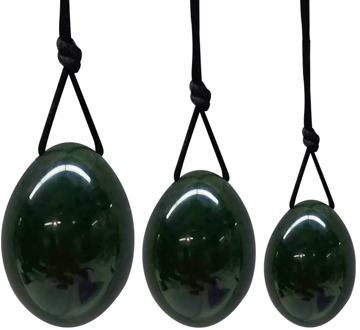 3pcs Nephrite Jade Eggs For Women Kegel Exercise Drop Shipping Jade Yoni Egg Set Vaginal Muscle Tightening Drilled Massage Stone