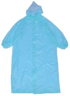 3Pcs Peva Niet Wegwerp Ondoordringbare Regenjas Volwassen blauw