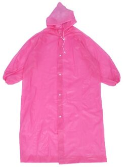 3Pcs Peva Niet Wegwerp Ondoordringbare Regenjas Volwassen roze