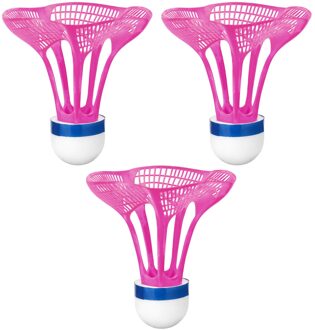3Pcs Plastic Badminton Ballen Outdoor Badminton Bal Plastic Bal Sport Training Oefening Shuttles Kleur Badminton Bal paars