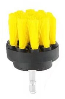 3Pcs Power Scrubber Borstel Set Voor Badkamer Boor Scrubber Borstel Voor Cleaning Draadloze Boor Attachment Kit Power Scrub Borstel 2 inches geel