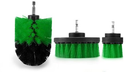 3Pcs Power Scrubber Borstel Set Voor Badkamer Boor Scrubber Borstel Voor Cleaning Draadloze Boor Attachment Kit Power Scrub Borstel groen