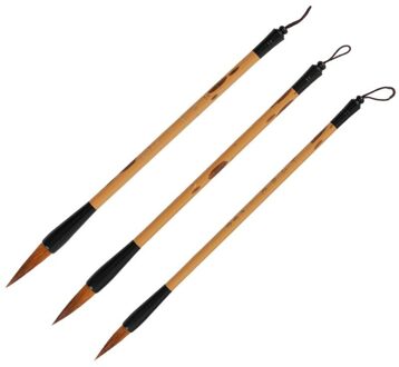 3Pcs Professionele Chinese Kalligrafie Borstel Pennen Schrijven Borstels Tekening Pennen
