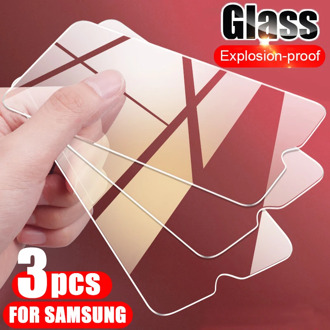 3Pcs Protective Glass on For Samsung Galaxy A21S A50 A51 A71 A70 Tempered Screen Protector For Samsung A10 A30 A40 A60 A11 A21