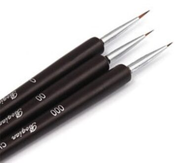 3Pcs Puntjes Gereedschap Schilderij Borstels Tekening Uv Gel Liner Polish Brush Tool Nail Art Pen Nail art Gereedschap Maquiagem