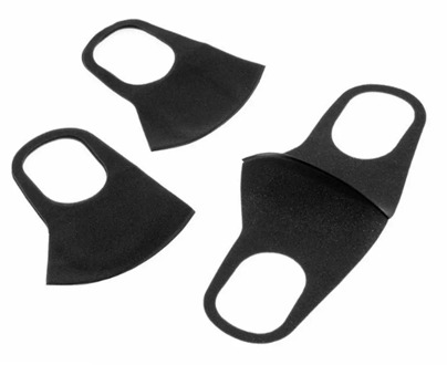 3pcs Regular Size Black Pitta Mask Dark Gray Japan Anti-Pollution/Dust Face Mask