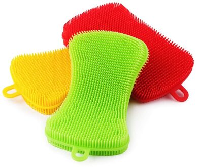 3pcs Reinigingsborstel non-stick Olie Huishoudelijke Borstel Kom Borstel Huishouden Keuken Clean Tool