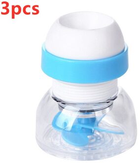 3Pcs Rotatie Waterbesparende Aeraters Keuken Kraan Filter Water Tap Sproeiers Plastic Splash-Proof Waskolf Keuken Gereedschap 3stk blauw