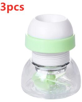 3Pcs Rotatie Waterbesparende Aeraters Keuken Kraan Filter Water Tap Sproeiers Plastic Splash-Proof Waskolf Keuken Gereedschap 3stk groen